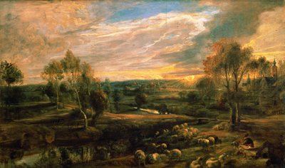 A Landscape with a Shepherd and His Flock, c.1638 by Peter Paul Rubens